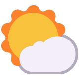 🌤️ Sun Behind Small Cloud, Emoji by Microsoft