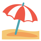 ⛱️ Umbrella on Ground, Emoji by Google