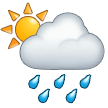 🌦️ Sun Behind Rain Cloud, Emoji by Samsung