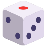 🎲 Game Die, Emoji by Microsoft