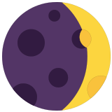 🌒 Waxing Crescent Moon, Emoji by Microsoft