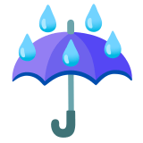 ☔ Umbrella with Rain Drops, Emoji by Google