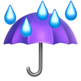 ☔ Umbrella with Rain Drops, Emoji by Apple