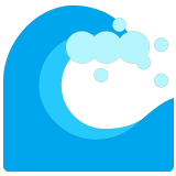 🌊 Water Wave, Emoji by Microsoft
