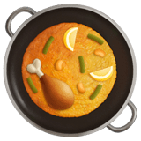 🥘 Shallow Pan of Food, Emoji by Apple