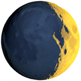 🌒 Waxing Crescent Moon, Emoji by Apple