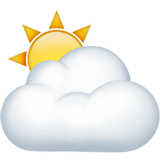⛅ Sun Behind Cloud, Emoji by Apple